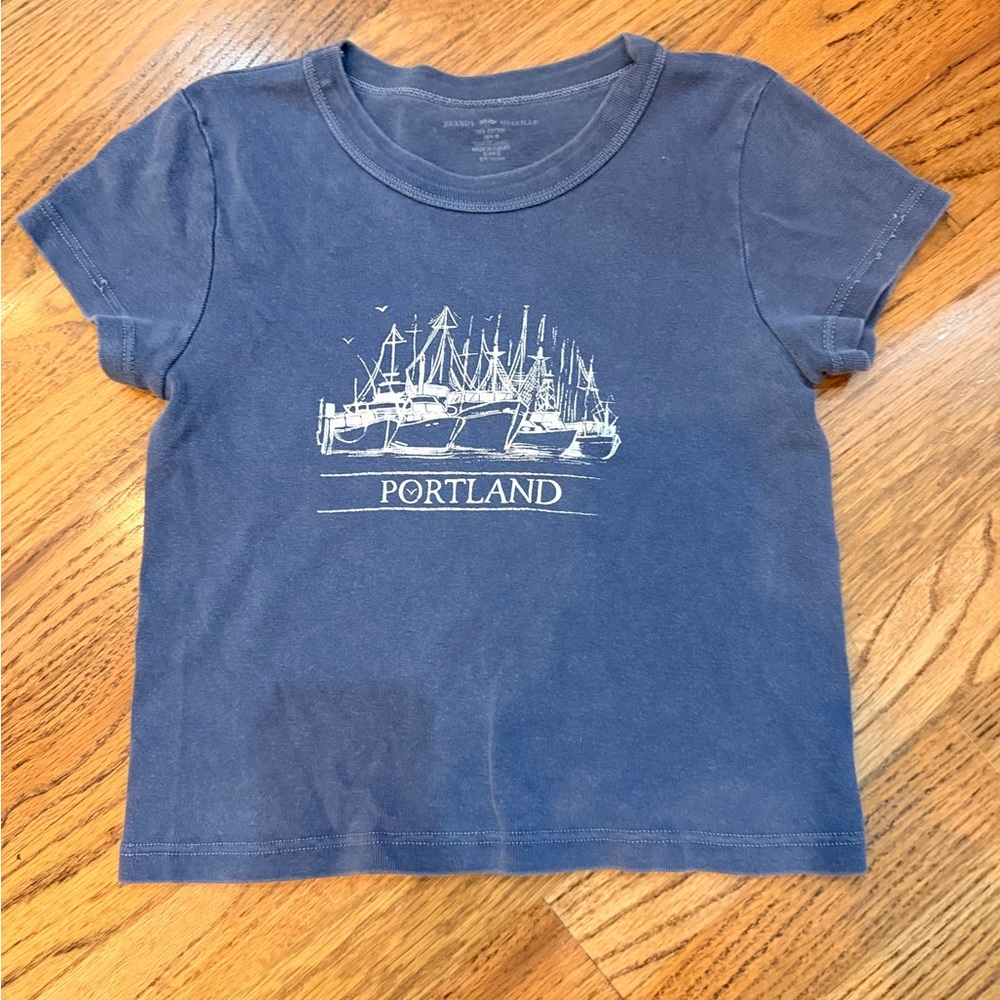 Brandy Melville Navy Portland Graphic Tee